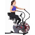 Body Rider BRF980, Upright Air Resistance Fan Bike With Curve-Crank Technology And Back Support