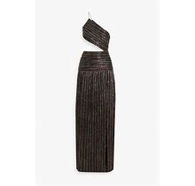Rebecca Vallance Ronnie One-Shoulder Cutout Metallic Jersey Gown - Women - Color Dresses - UK 12