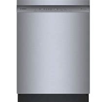 Bosch 100 Series Plus 24 in. Stainless Steel Front Control Tall Tub Dishwasher With Hybrid Stainless Steel Tub, 48 Dba