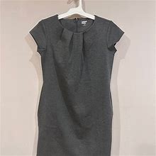 Lands' End Lands End Women Short Sleeve Ponte Dress 8P $79.95 - Women | Color: Grey | Size: M