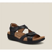 Taos - Serene - Black - Size 7 Women's Sandals, Perfect For Walking & Travel, Plantar Fasciitis & Arch Support
