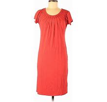 Talbots Casual Dress - Sheath: Orange Solid Dresses - Women's Size P