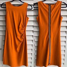 Kenneth Cole Dresses | Kenneth Cole Ruched Sleeveless Dress | Color: Orange | Size: 4