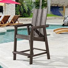 Dovecove Loire Plastic/Resin Lightweight Adirondack Chair Plastic/Resin In Brown | 48.5 H X 29.02 W X 31.15 D In | Wayfair