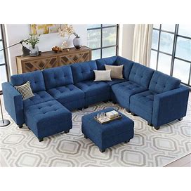 Belffin Modular Sectional Sofa Set With Ottomans Oversized U Shaped Sofa Set With Storage Seat Modular Sofa Couch With Reversible Chaises Modern