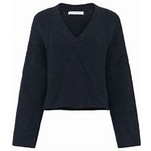 IRO Women's Obeline Diamond Stitch Sweater - Black - Size Small