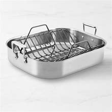 All-Clad Traditional Roasting Pan With Rack, Large | Williams Sonoma