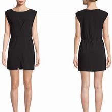 Halston Heritage Dresses | Halston Heritage Pleated Sheath Little Black Dress | Color: Black | Size: L
