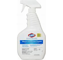 Clorox® Healthcare® Bleach Germicidal Cleaner, Ready-To-Use Spray, 32 Fl Oz (1 Quart), 180 / Bundle, White - CLO68970BD