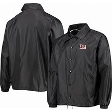 Men's Dunbrooke Black New York Giants Coaches Classic Raglan Full-Snap Windbreaker Jacket Size: S