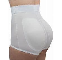 Plus Size Women's High Waist Padded Panty By Rago In White (Size L)