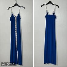 Venus Dresses | Venus Spaghetti Strap Split Front Dress | Color: Blue/White | Size: S