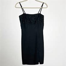 Hugo Buscati Dresses | Hugo Buscati Black Beaded Mini Dress | Color: Black | Size: S