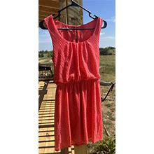 Maurices Womens Medium Dress Coral/Red Tank Scoop Neck