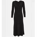 CO, Ribbed-Knit Midi Dress, Women, Black, M, Dresses, Materialmix