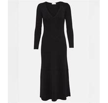 CO - CO Ribbed-Knit Midi Dress Black L