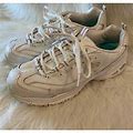 Skechers D'lites Womens Size 10 Wide Fit White Leather Sneakers