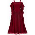 Unleash Your Charms Himiway Gothic Romance Dress New Gothic Prom Dress For Women Halloween Cocktail Party Dresses Retro Cold Shoulder Butterfly Sleeve