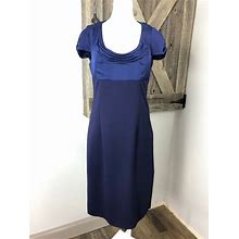 Elie Tahari Dresses | Elie Tahari Short Sleeve Empire Waist Sheath Dress | Color: Blue | Size: 6