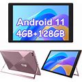 TJD Android 11 Tablet 10.1 Inch Tablets, 128GB ROM 512GB Expandable, Quad-Core Processor Google GMS Tablet, 6000Mah Fast Charge, 8MP Dual Camera,