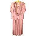 S.L. Fashions Dresses | Women's Vintage Plus-Size Pink Tank With Jacket Dress By S.L. Fashions. Size 16 | Color: Pink | Size: 16