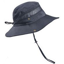 Sunsiom Mens Sun Hat Bucket Fishing Hiking Cap Wide Brim UV Protection Hat