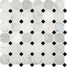 MSI Greecian White 12 in. X 12 in. Polished Marble Floor And Wall Mosaic Tile (1 Sq. Ft.Each) TW1-SH-GWO ,
