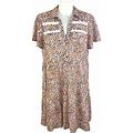 By Anthropologie Georgina Tiered Shirt Dress Size Medium Collar Summer Lace Dots
