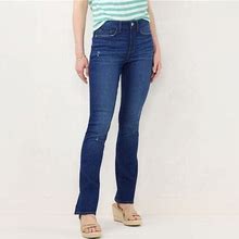 Women's LC Lauren Conrad High-Waist Bootcut Jeans, Size: 18, Dark Blue