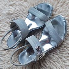 Zamagni Shoes | Italian Sandals | Color: Gray/Silver | Size: 8