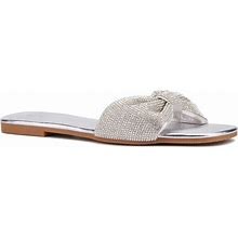 Women's Karli Flat Sandal - Silver - Size 9m