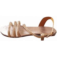 Oavqhlg3b Women's Sandals Clearance 2023 Summer Ladies Shoes Flat Bottom Roman Casual Women's Flat Beach Sandals