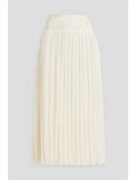 Chloé Pleated Wool-Gauze Midi Skirt - Women - Ivory Skirts - FR 38