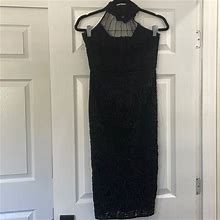 Prettylittlething Dresses | Pretty Little Thing | Midi Black Beaded Halter Dress | Color: Black | Size: 4