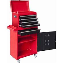 Big Red Rolling Tool Box/Cabinet Organizer With Drawers For Garage Workshop,W1204RB
