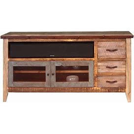Antique 62.5" TV Console In Antiqued Distressed By International Furniture Direct