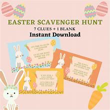 Easter Scavenger Hunt, Easter Treasure Hunt, Easter Digital Download, Easter Games For Kids, Easter Activities, Easter Hunt, Easter Fun