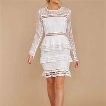 Endless Rose Dresses | Endless Rose Layered White Long Sleeve Dress | Color: White | Size: S