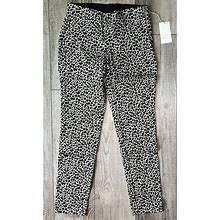 A NEW DAY Black/Brown Leopard Spot High-Rise Side-Zip Skinny Ankle Pants Size 0