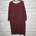 Vince Dresses | Vince Mixed Media Wool Sweater Dress | Color: Red | Size: Xl