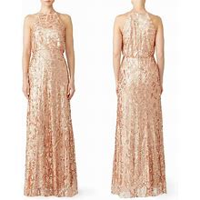 Donna Morgan Dresses | Donna Morgan Tiffany Sequin Gown Halter Sleeveless | Color: Pink | Size: 2