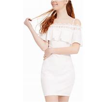 Bcx Dresses | Bcx Womens Ivory Spaghetti Strap Short Evening Body Con Dress Juniors 5 | Color: Cream | Size: 5
