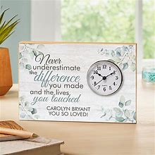 You Made A Difference Wood Clock- Personal Creations Gifts Customized Clocks Home Office Décor Gifts