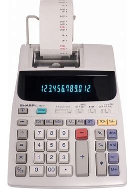 Sharp EL-1801V 12-Digit Printing Calculator - SHREL1801V
