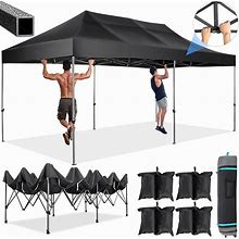 10X20'pop Up Heavy Duty Canopy Tent For Wedding/Party Waterproof Gazebo Anti-Uv