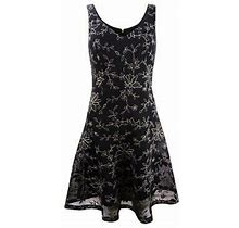 Dkny Women's Embroidered Fit & Flare Dress