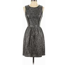Design Lab Lord & Taylor Casual Dress - A-Line High Neck Sleeveless: Black Leopard Print Dresses - Women's Size Small - Print Wash