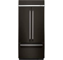 20.8 Cu. Ft. Built-In French Door Refrigerator In Black Stainless With Platinum Interior