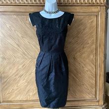 Darling Dresses | Darlings Black Sheer Embroidered Sheath Midi Dress | Color: Black | Size: S