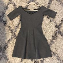 Zara Dresses | Zara Shoulder Babydoll Dress | Color: Gray | Size: Xs